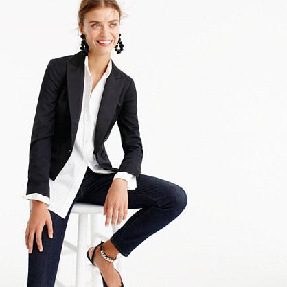 J.Crew Collection cropped tuxedo jacket in Italian wool