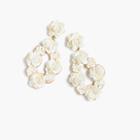 J.Crew Leather embroidered sequin earrings