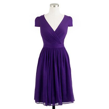 J.Crew Petite Mirabelle dress in silk chiffon
