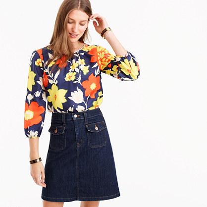 J.Crew Silk top invintage floral