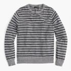 J.Crew Slim rugged cotton crewneck sweater in pewter stripe