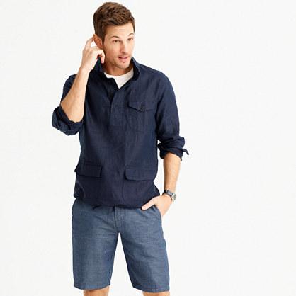 J.Crew Irish linen naval popover shirt