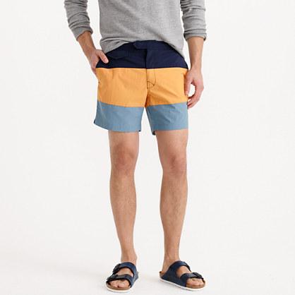 J.Crew 6.5" tab swim short in blue colorblock