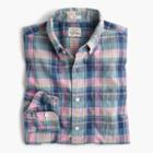 J.Crew Slim Secret Wash shirt in heather poplin red-and-blue plaid