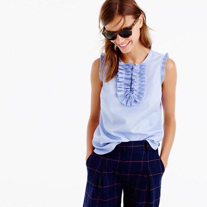 J.Crew Margot top in airy cotton piqu&eacute;