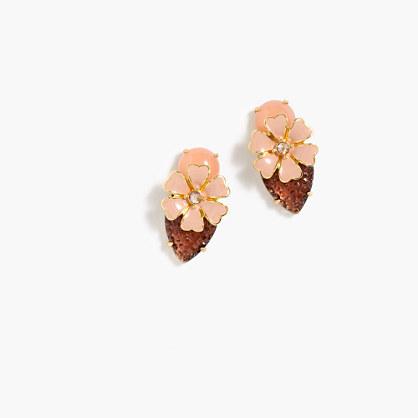 J.Crew Stacked floral earrings