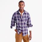 J.Crew Midweight flannel shirt in classic navy plaid
