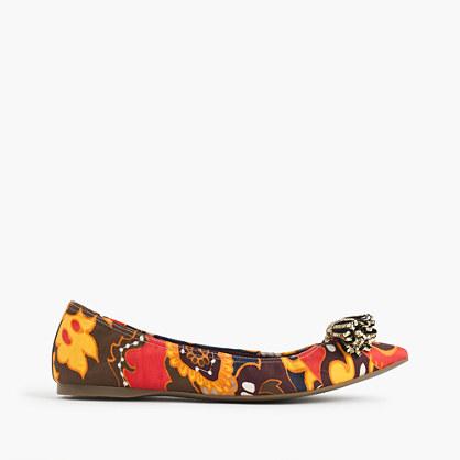 J.Crew Lottie flats in fall floral