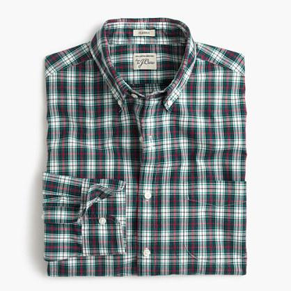 J.Crew Secret Wash shirt in multicolor tartan
