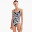 J.Crew Scoopback one-piece swimsuit in Ratti&reg; zebra print