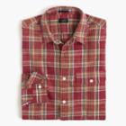 J.Crew Slim heathered slub cotton shirt in red plaid