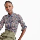 J.Crew Club collar perfect shirt in Liberty&reg; elderberry floral