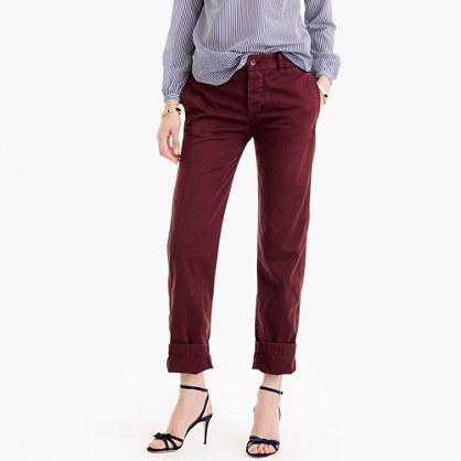 J.Crew Petite broken-in boyfriend chino pant
