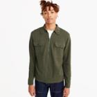 J.Crew Textured slub cotton full-zip jacket
