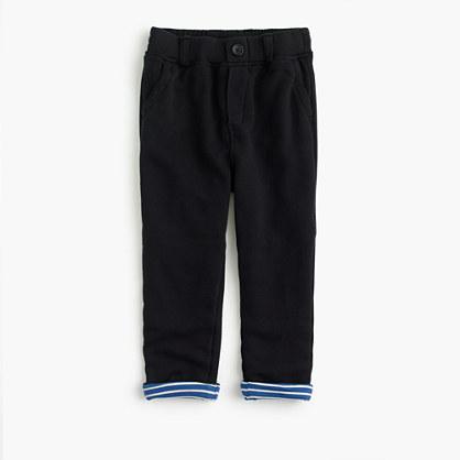 J.Crew Boys' button-front stripe-lined sweatpants