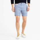 J.Crew 7 short in indigo-striped Irish linen