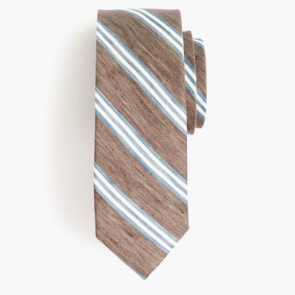 J.Crew Silk-linen tie in variegated stripe