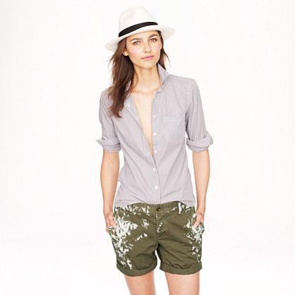 J.Crew Broken-in boyfriend chino short in paint splatter