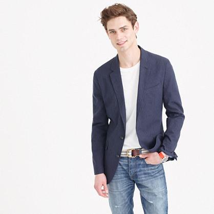 J.Crew Ludlow summerweight cotton-linen blazer in coastline navy