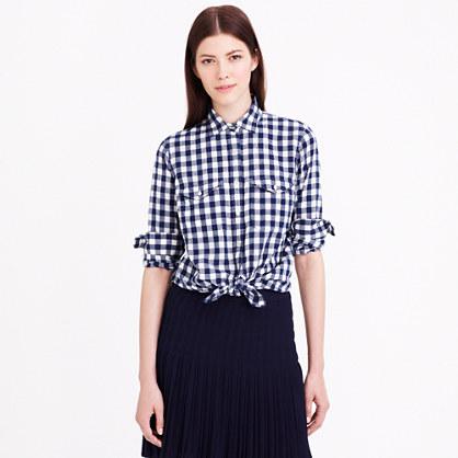 J.Crew Tall gingham utility shirt