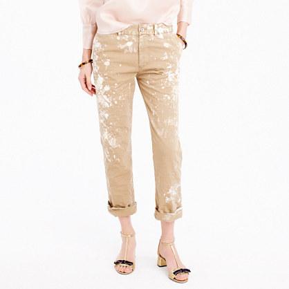 J.Crew Limited-edition boyfriend chino in paint splatter