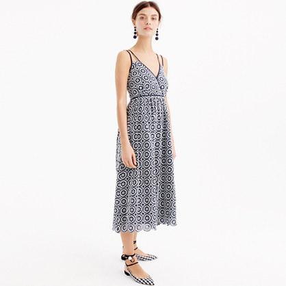 J.Crew Double-strap midi dress in eyelet