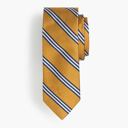 J.Crew Silk tie in yellow wide stripe
