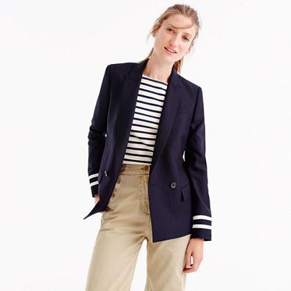 J.Crew J.Crew for NET-A-PORTER® Rhodes blazer in navy stripes