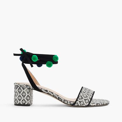 J.Crew Ikat ankle-wrap sandals