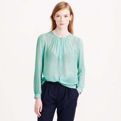 J.Crew Swiss-dot blouse
