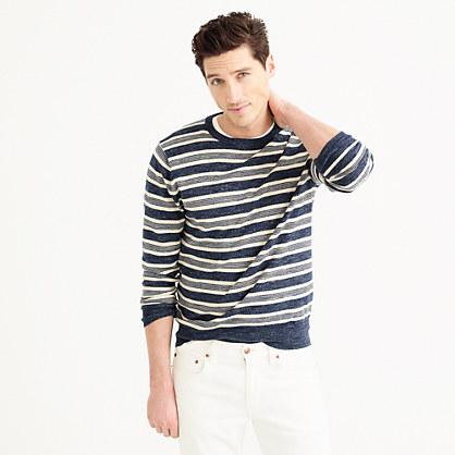 J.Crew Rugged cotton crewneck sweater in multistripe