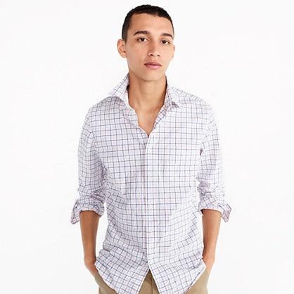 J.Crew Slim stretch Secret Wash shirt in light pink check
