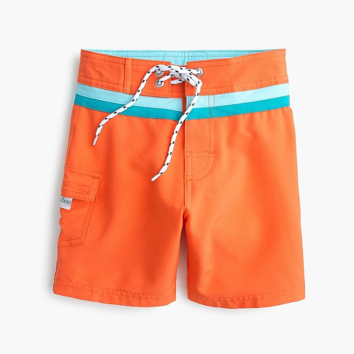J.Crew Boys' Greenlines Bonfire board short