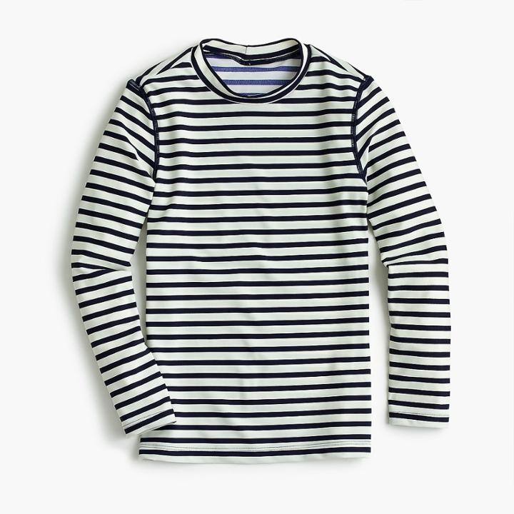 J.Crew Girls' rash guard in stripes