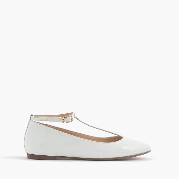 J.Crew Girls' patent leather T-strap ballet flats