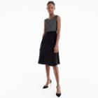 J.Crew A-line combo dress in pindot