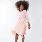 J.Crew Girls' ruffle-hem dress in pale pink
