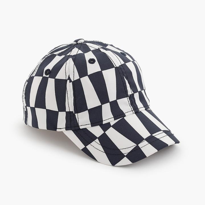 J.Crew Kids' quick-drying baseball cap in geometric print