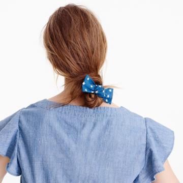 J.Crew Bow hair tie in star