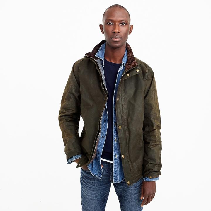 J.Crew Barbour Sylkoil Duxbury jacket