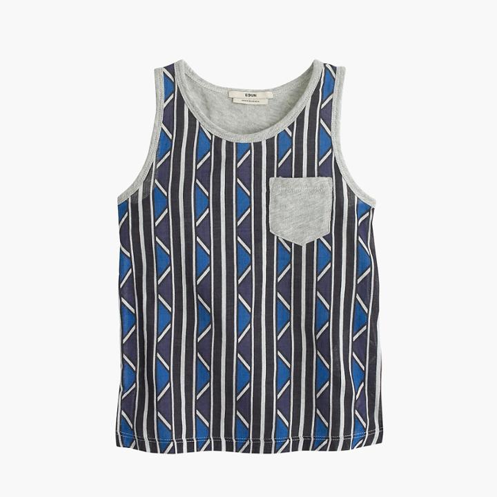 J.Crew Girls' Edun for J.Crew African printed pocket tank top