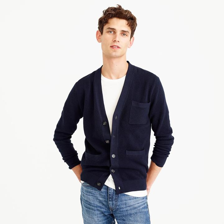 J.Crew Cotton-cashmere piqucardigan sweater