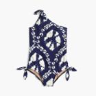 J.Crew Girls' one-shoulder swimsuit in tie-dye