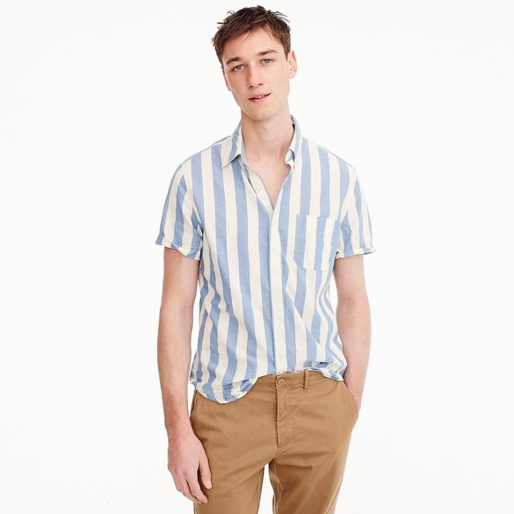 J.Crew Short-sleeve Indian madras shirt in stripe