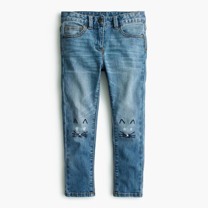 J.Crew Girls' stretch toothpick jean with kitten knees