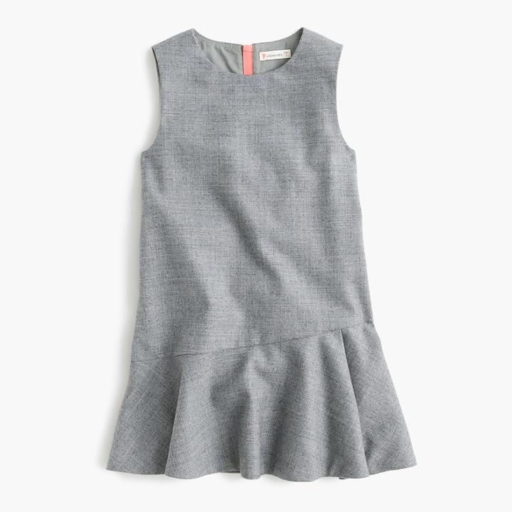 J.Crew Girls' flutter-hem flannel dress