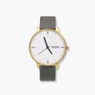J.Crew Tinker 42mm gold-toned watch with grey strap