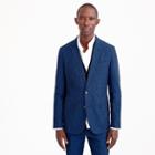 J.Crew Ludlow Slim-fit unstructured suit jacket in blue cotton-linen