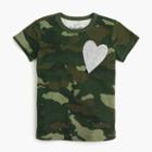 J.Crew Girls' short-sleeve camo heart T-shirt