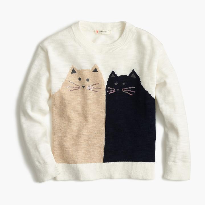 J.Crew Girls' kitty friends popover sweater